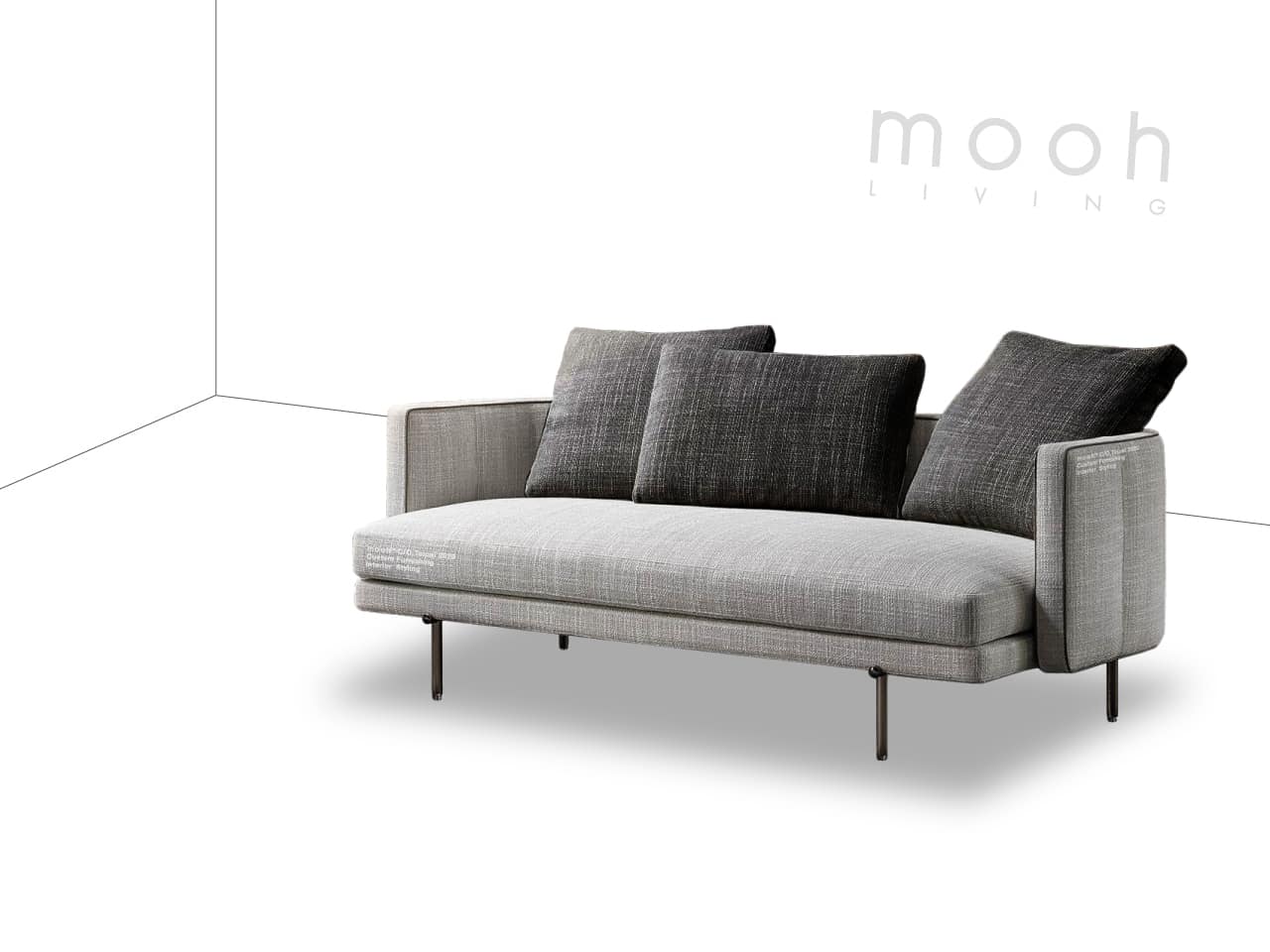 ［mooh select］凱瑟琳 │ 三人沙發 - mooh Living．墨禾製作