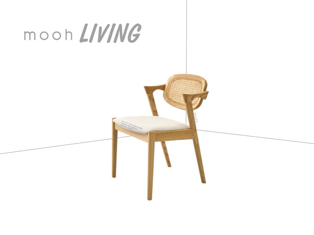 米里｜扶手餐椅｜mooh Living 流行設計家具・墨禾製作