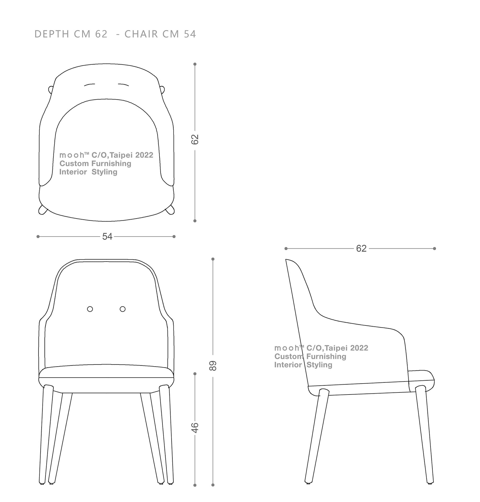 比勒｜扶手餐椅｜mooh Living 流行設計家具・墨禾製作