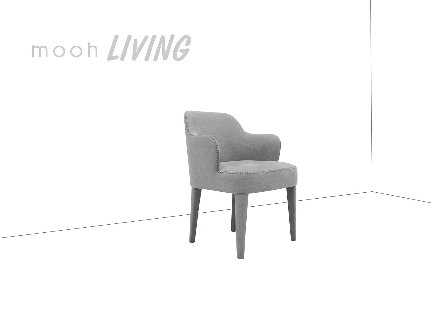 艾希 II｜扶手餐椅｜mooh Living 流行設計家具・墨禾製作