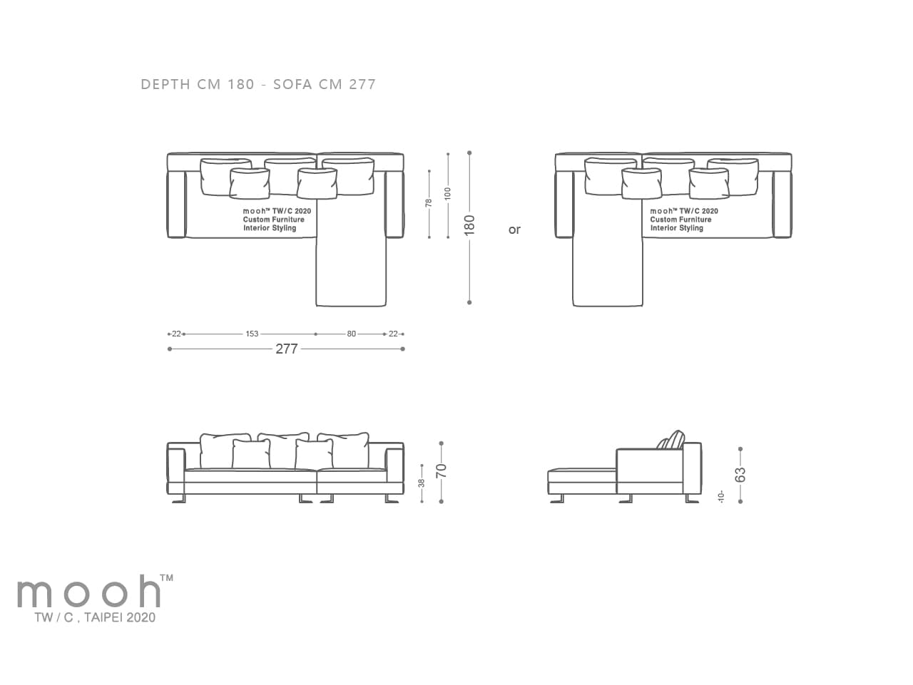 奧斯 │ L型沙發 - mooh Living．墨禾製作