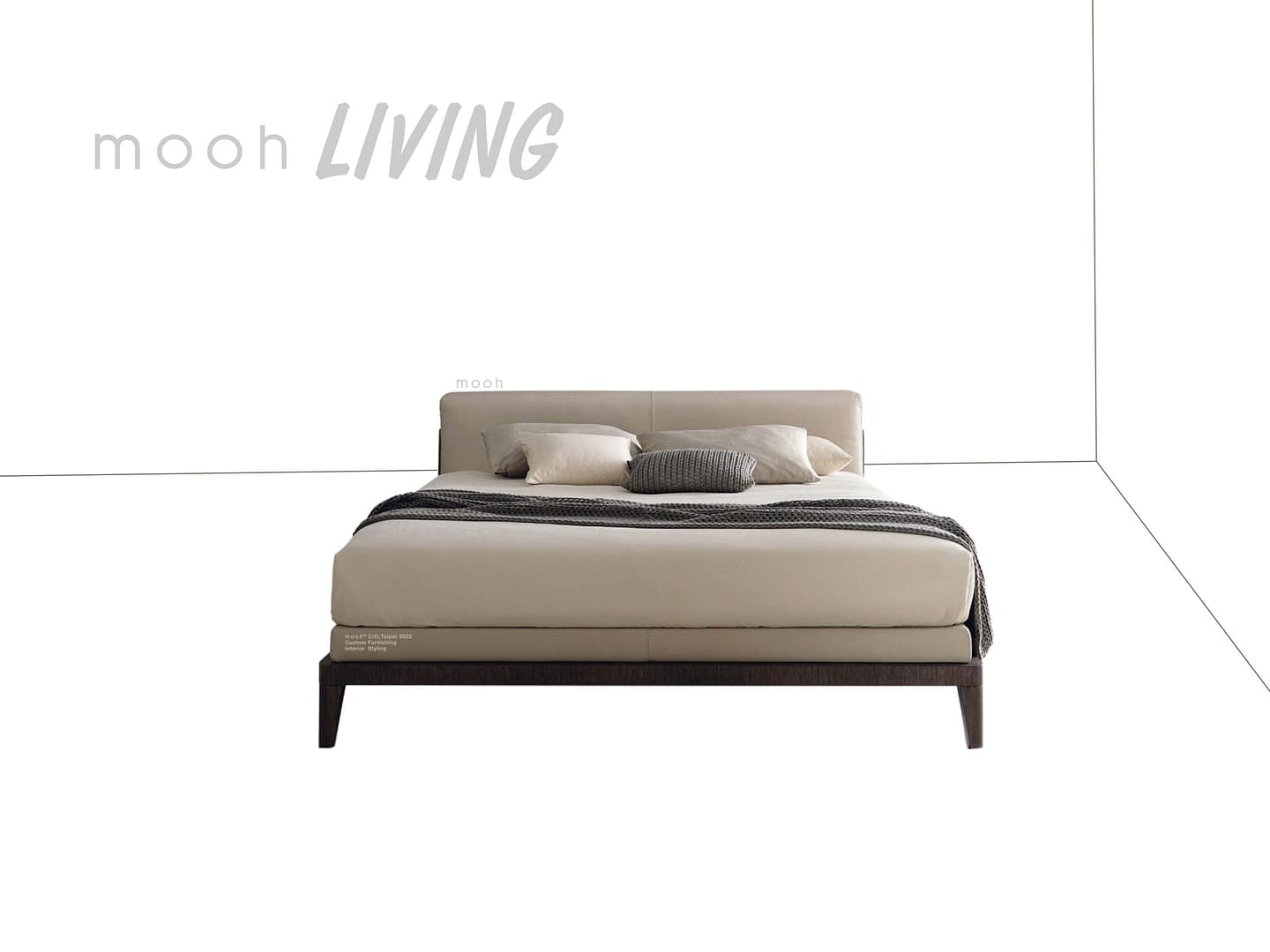 班斯科 │ 雙人床架 - mooh Living．墨禾製作