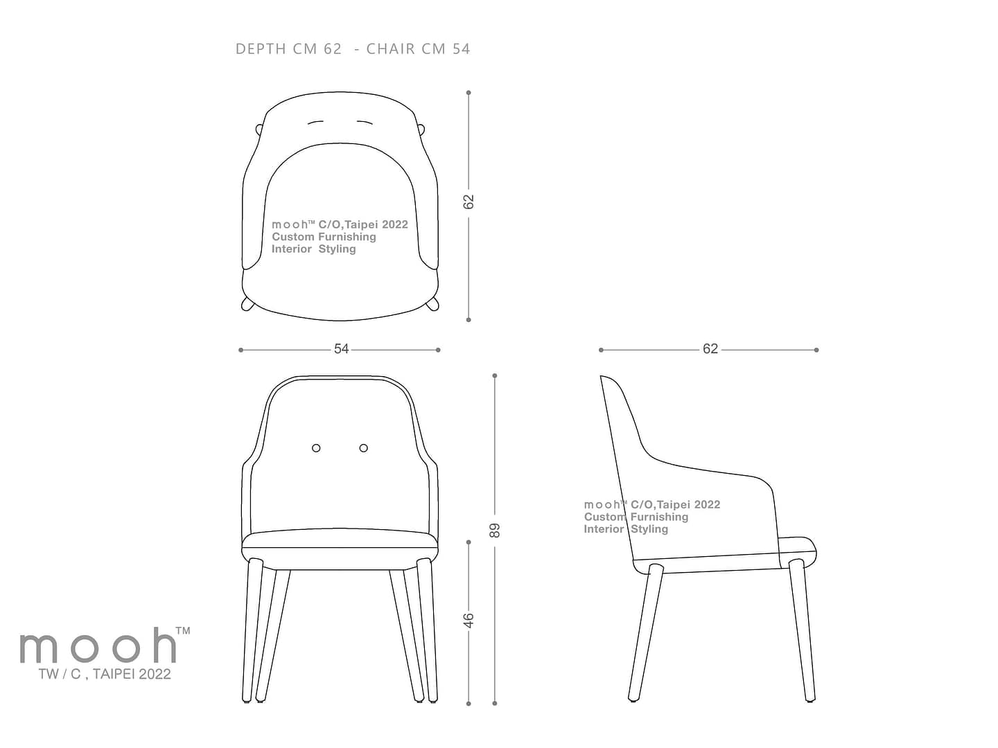 比勒｜扶手餐椅｜mooh Living 流行設計家具・墨禾製作
