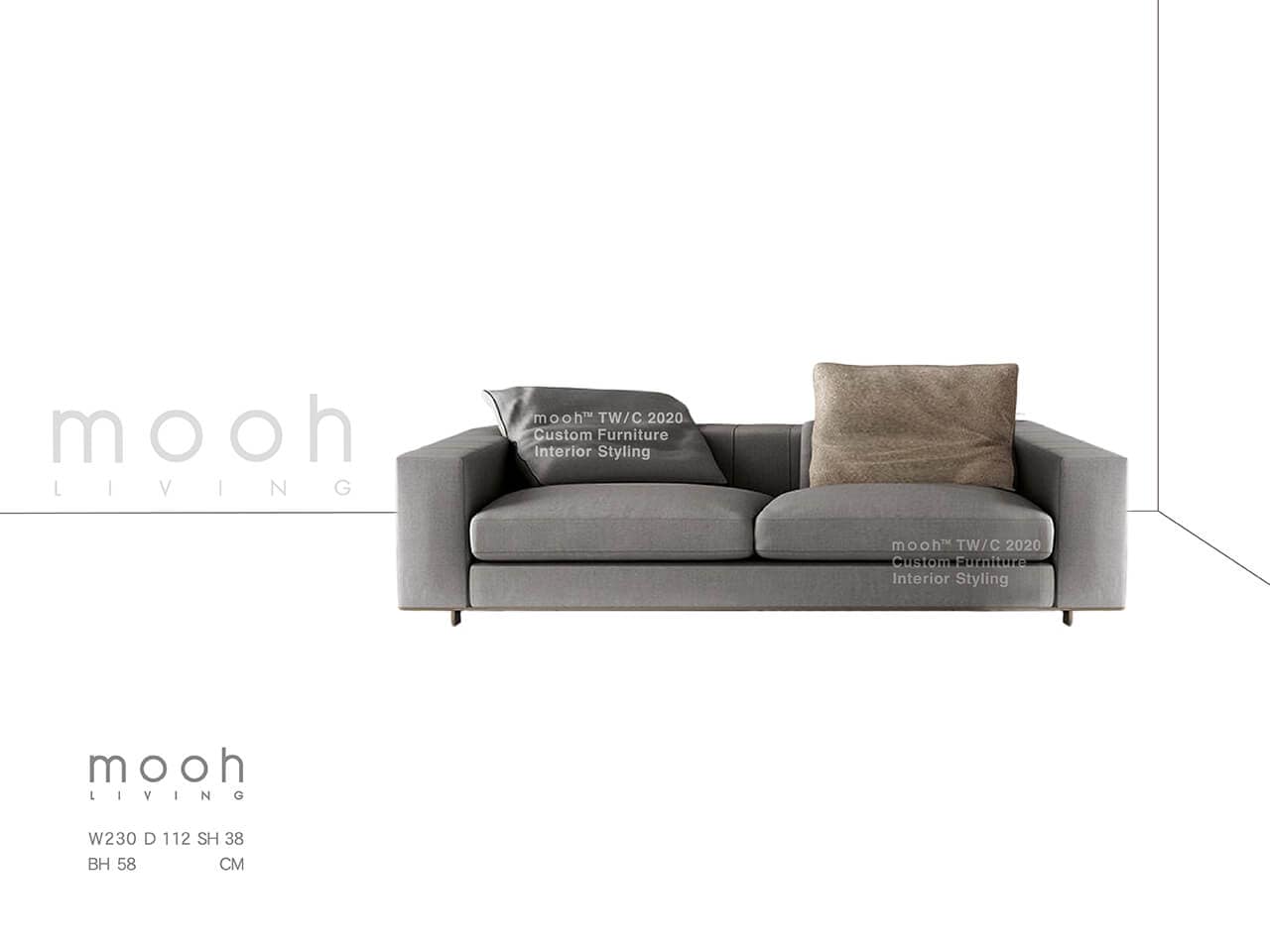 丹佛 │ 三人沙發 - mooh Living．墨禾製作