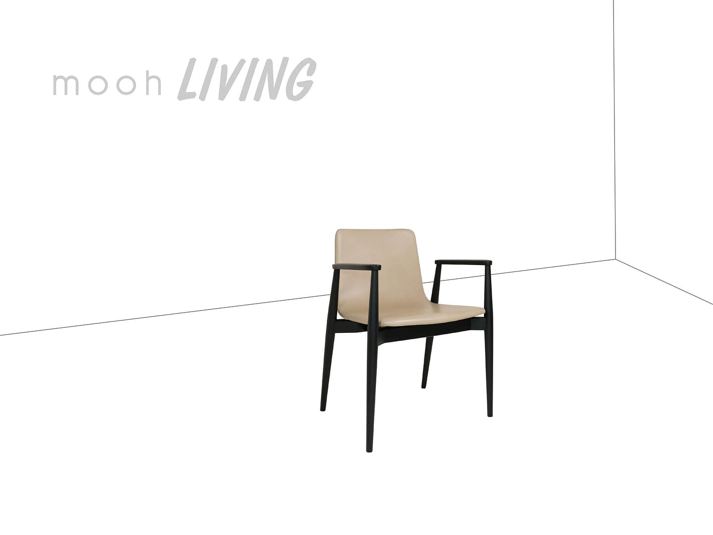 洛美｜扶手餐椅｜mooh Living 流行設計家具・墨禾製作