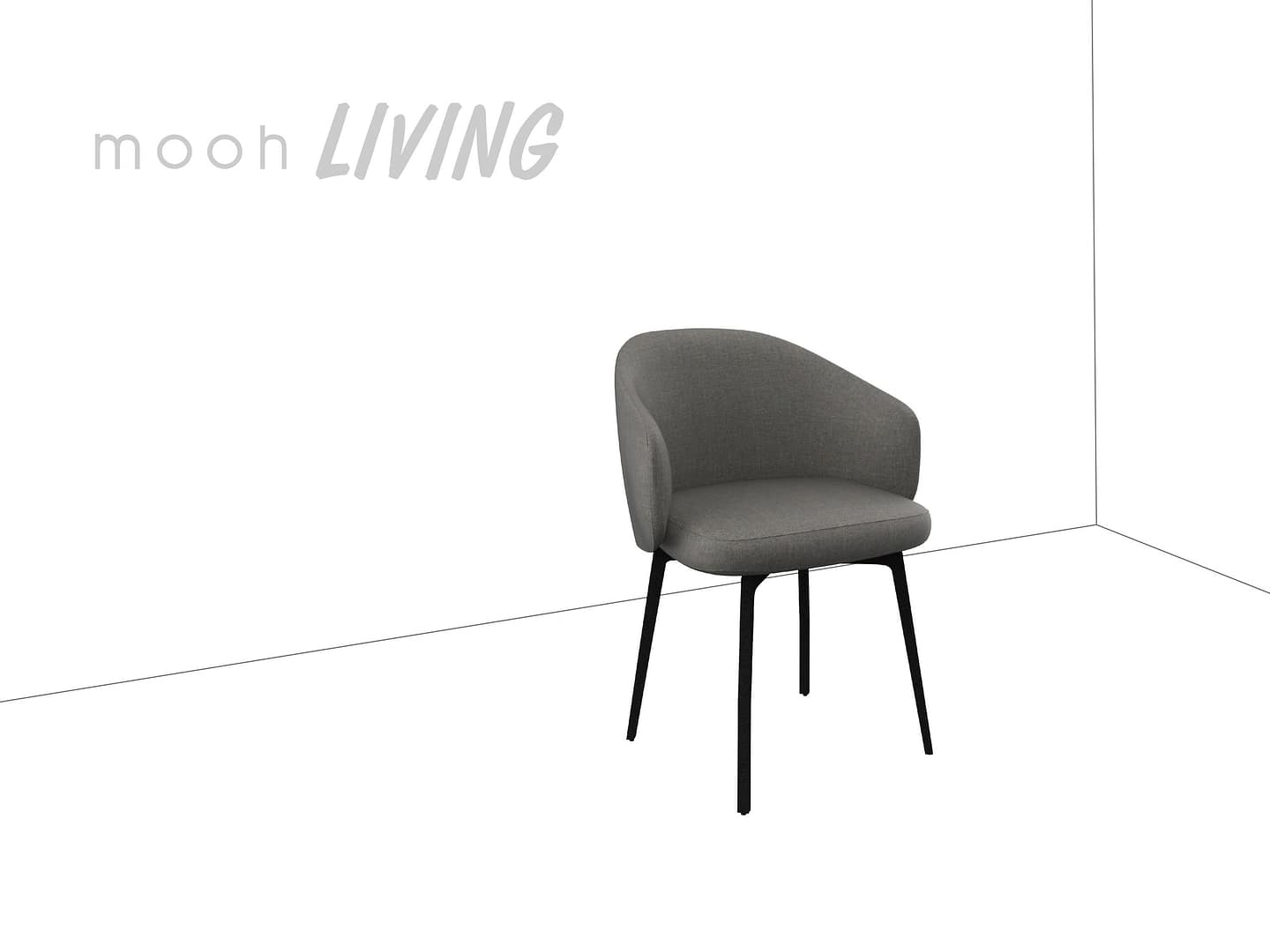 維克多｜扶手餐椅｜mooh Living 流行設計家具・墨禾製作
