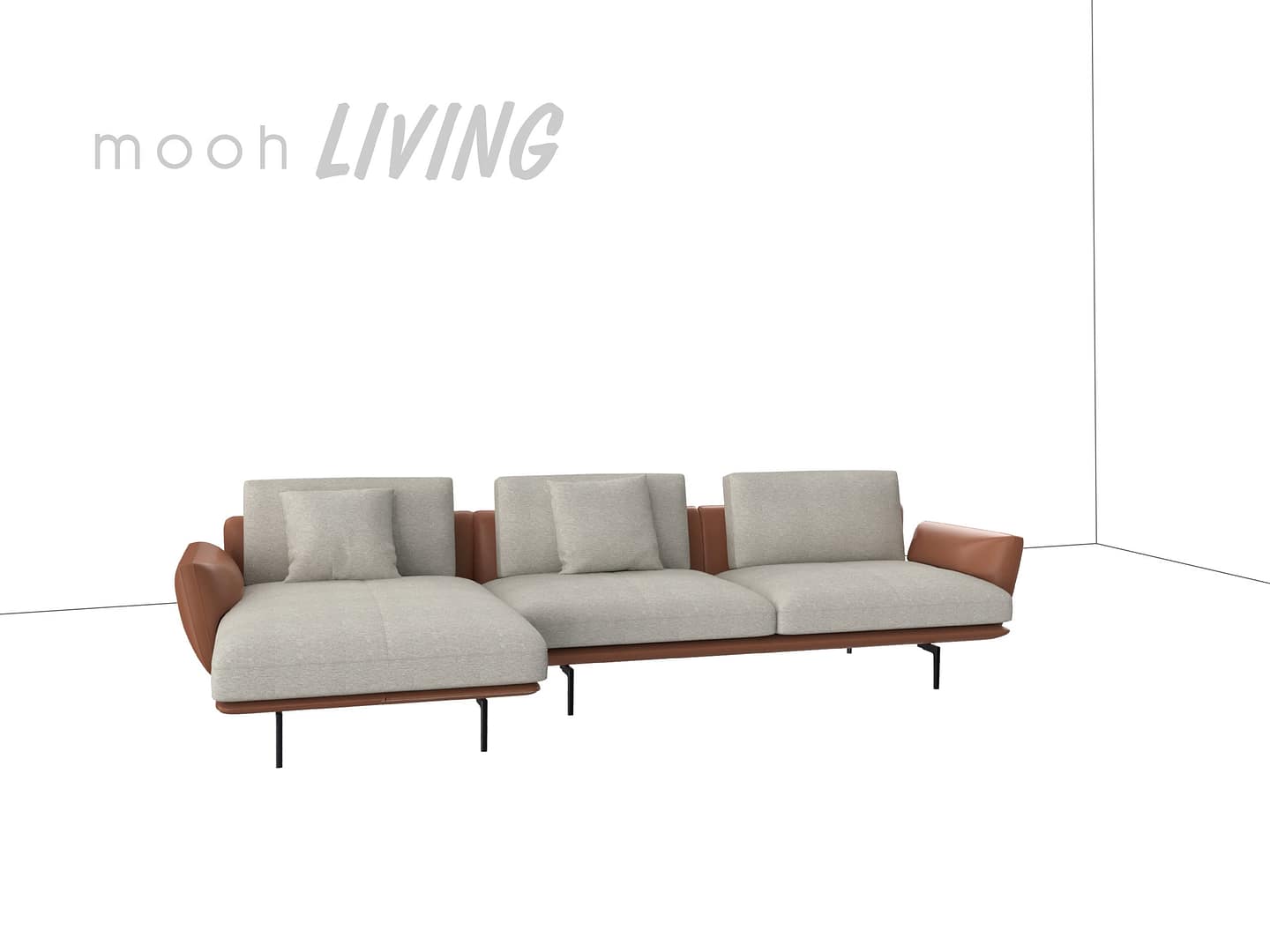 ［mooh select］史丹佛 │ L型沙發 - mooh Living．墨禾製作
