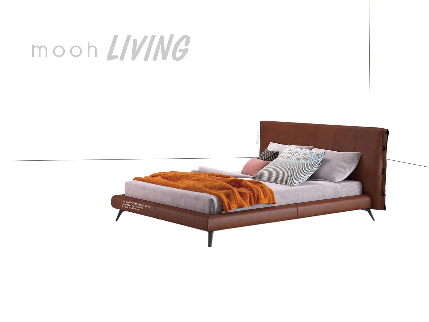 賓傑里 │ 雙人床架 - mooh Living．墨禾製作
