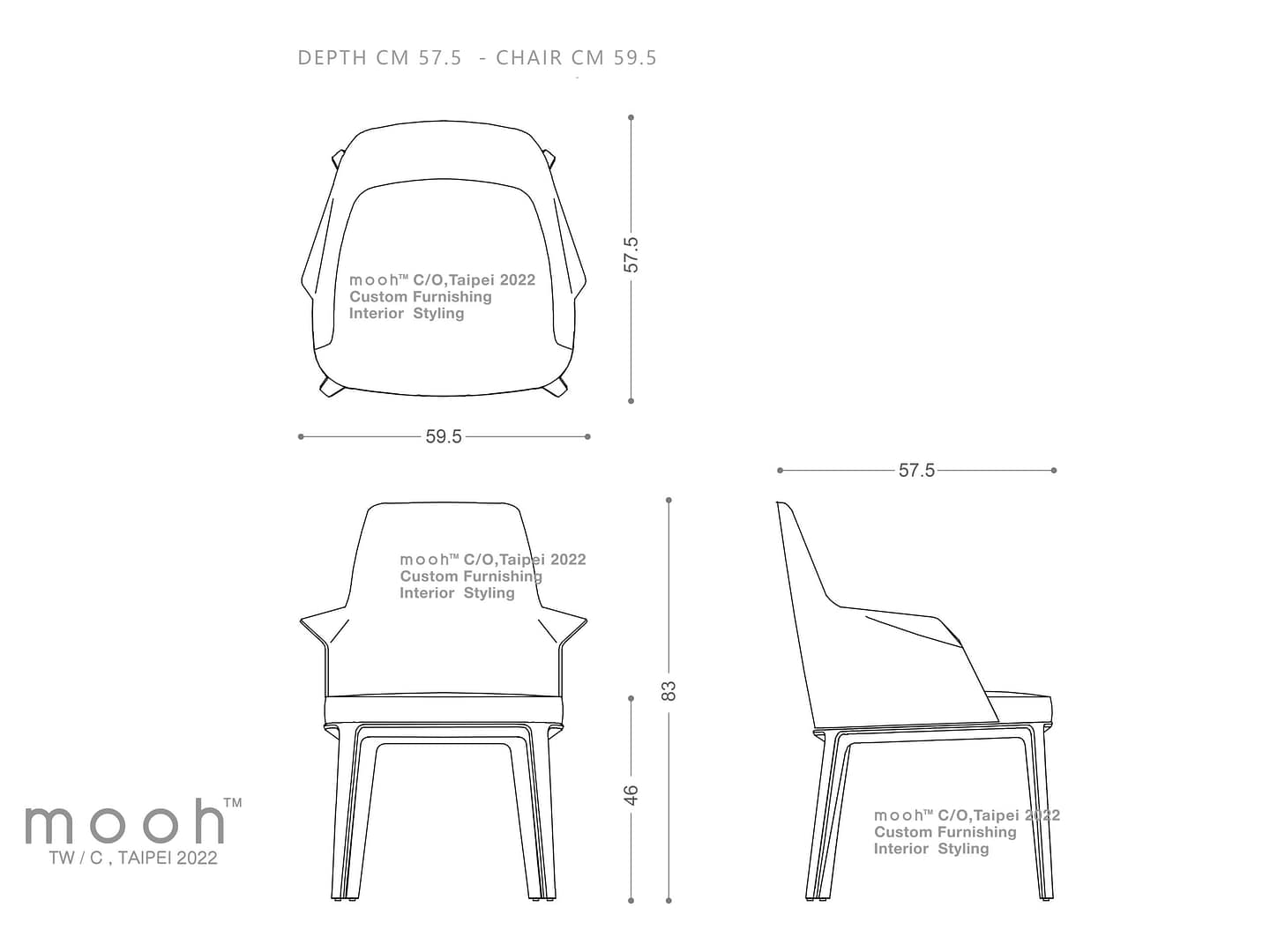 托倫斯｜扶手餐椅｜mooh Living 流行設計家具・墨禾製作