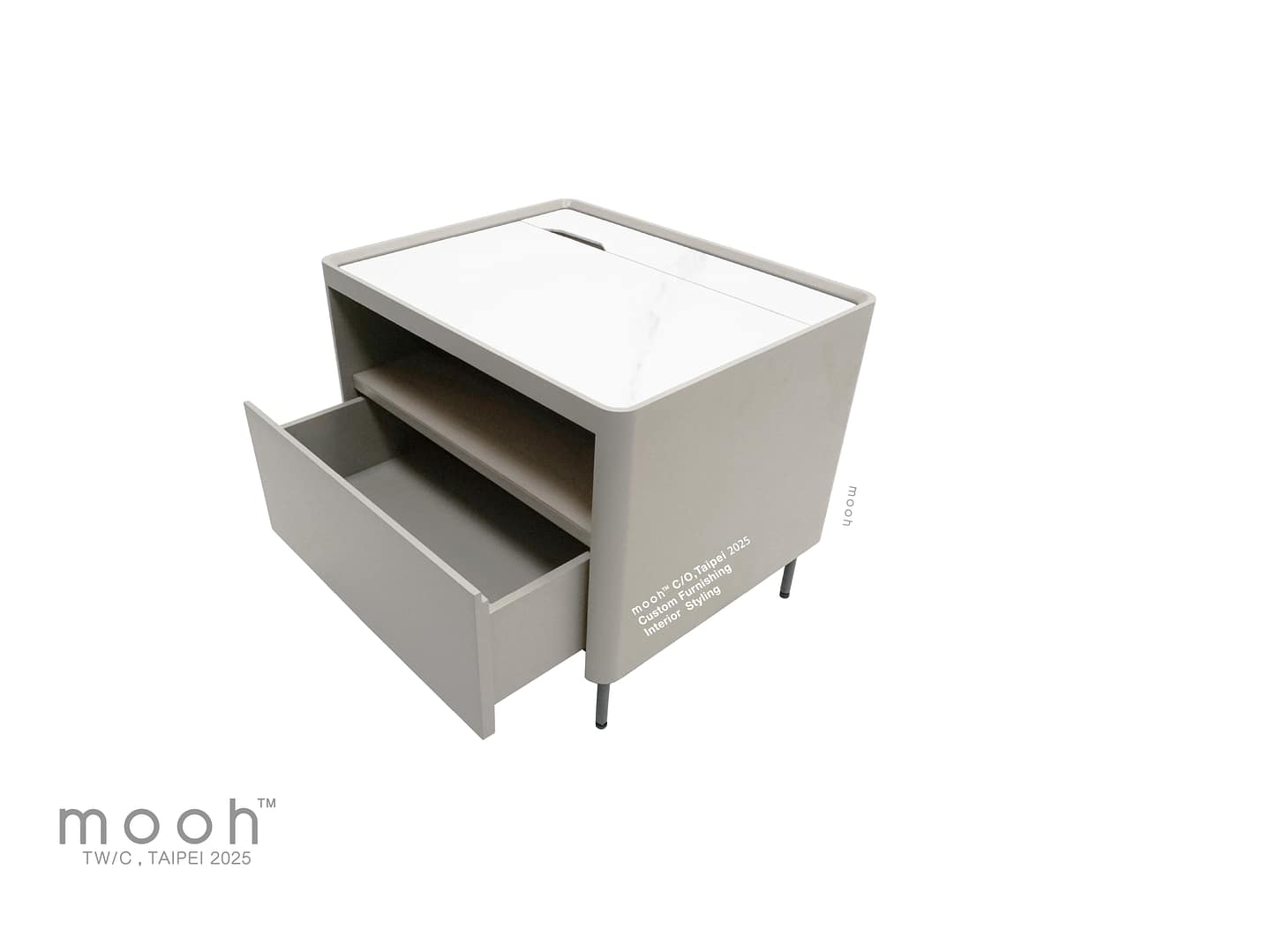 柏格｜床頭櫃｜mooh Living 流行設計家具・墨禾製作