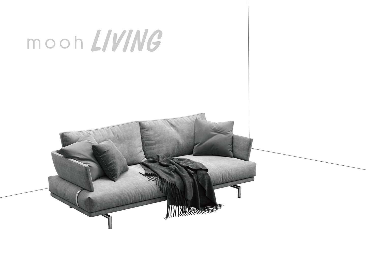 昆塔 │ 三人沙發 - mooh Living．墨禾製作