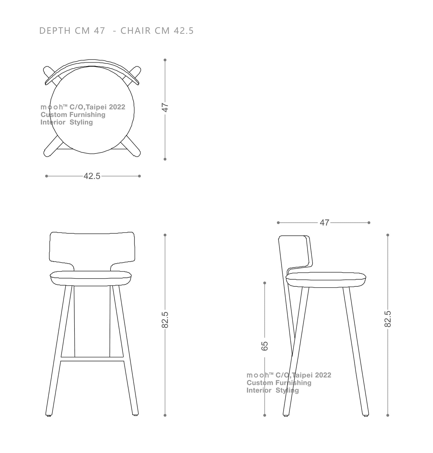 霍城｜吧檯椅｜mooh Living 流行設計家具・墨禾製作