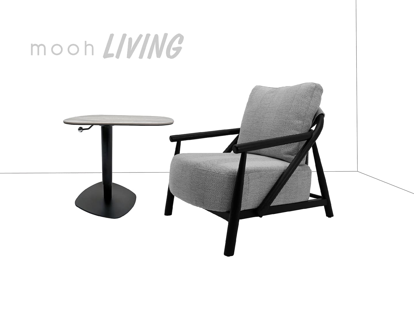 洛克 │ 旋轉升降邊几 - mooh Living．墨禾製作
