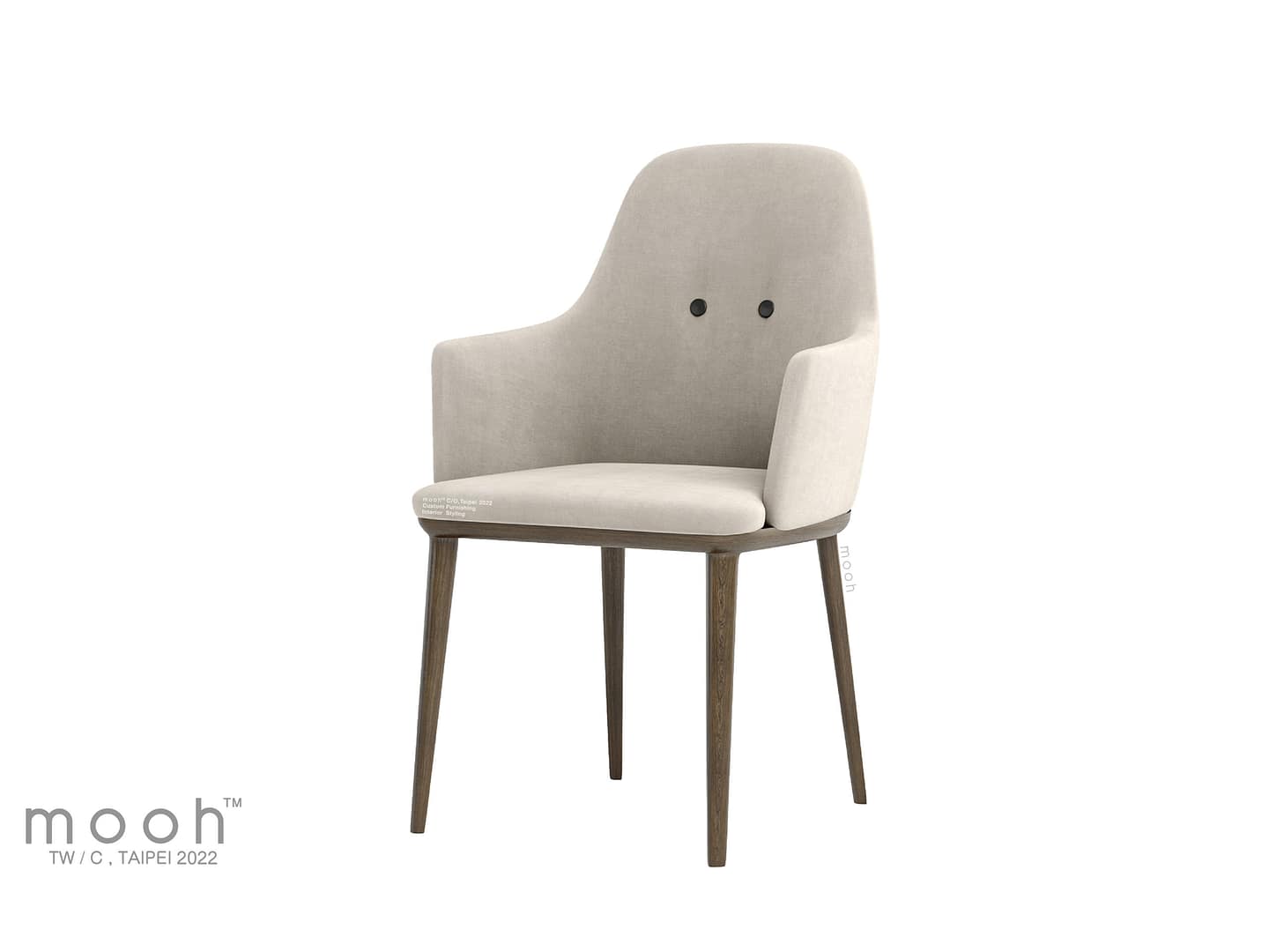 比勒｜扶手餐椅｜mooh Living 流行設計家具・墨禾製作