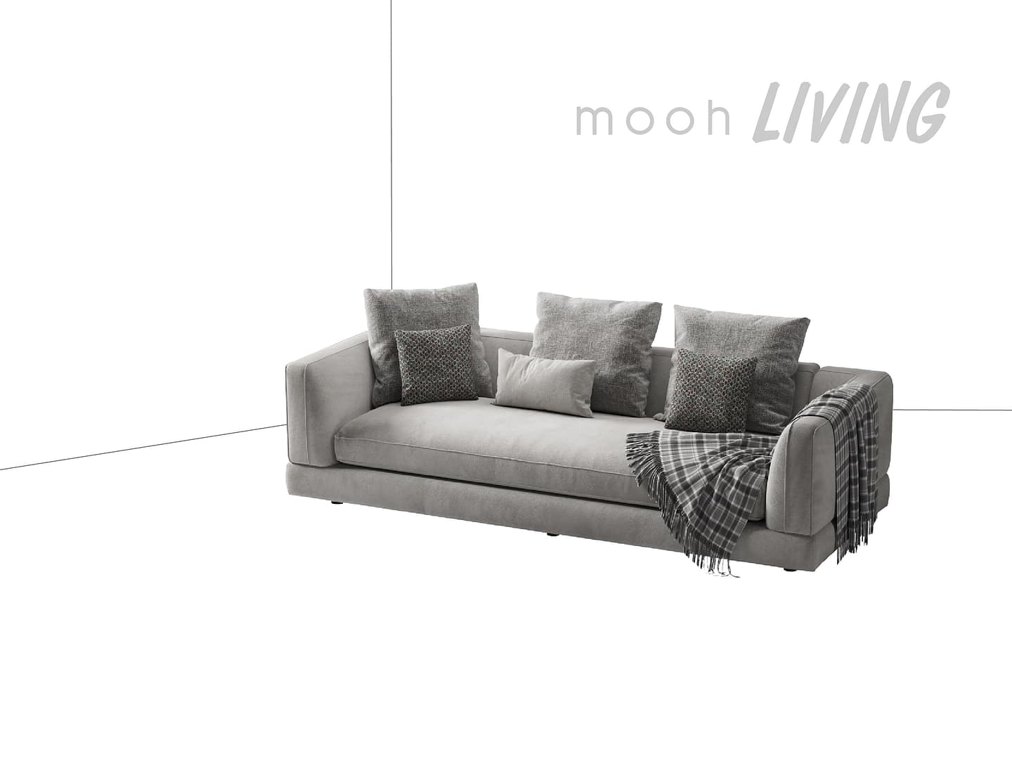 利亞 │ 一字型沙發 - mooh Living．墨禾製作