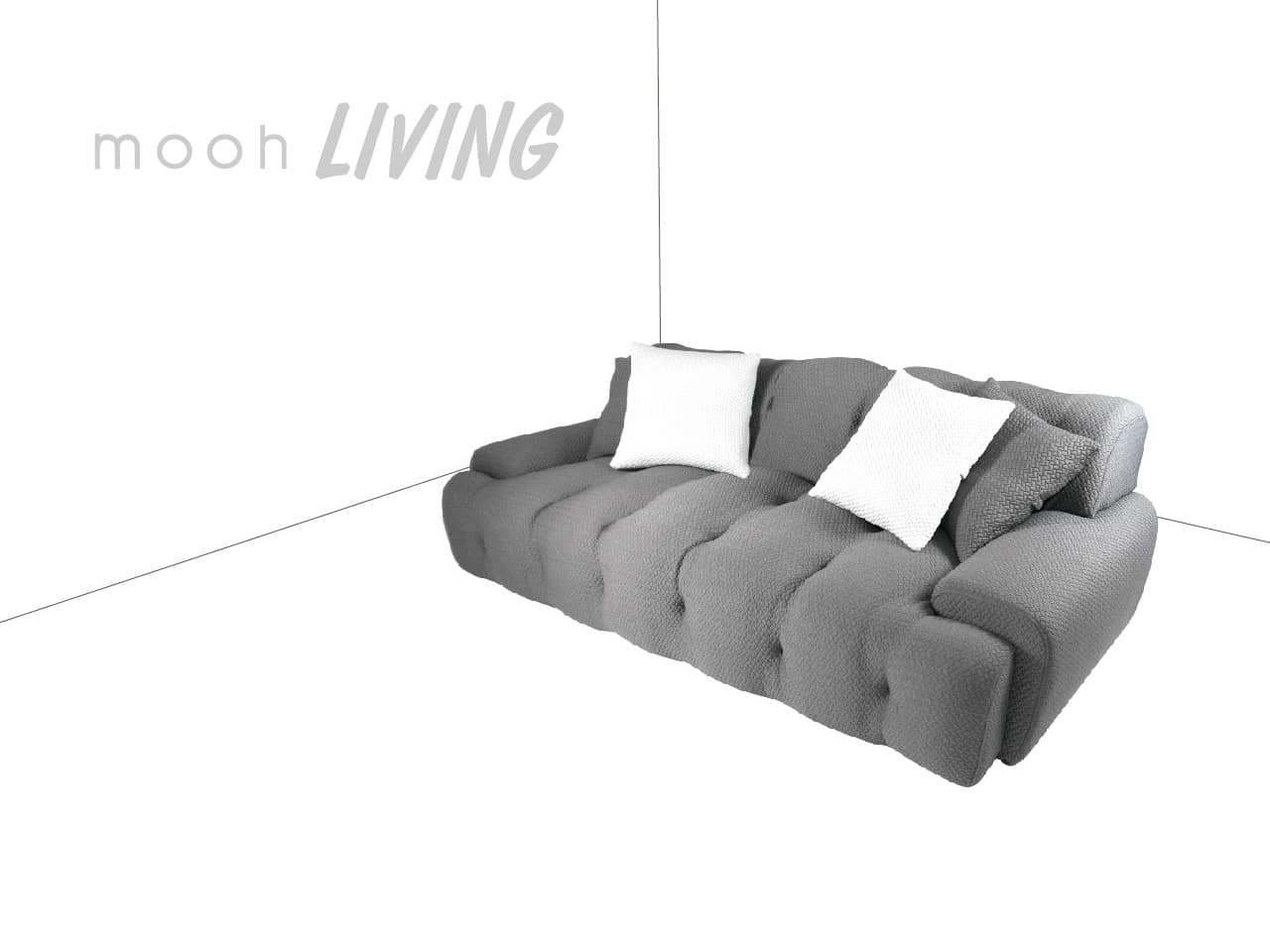 ［mooh select］海沃 2.0 │ 三人沙發 - mooh Living．墨禾製作