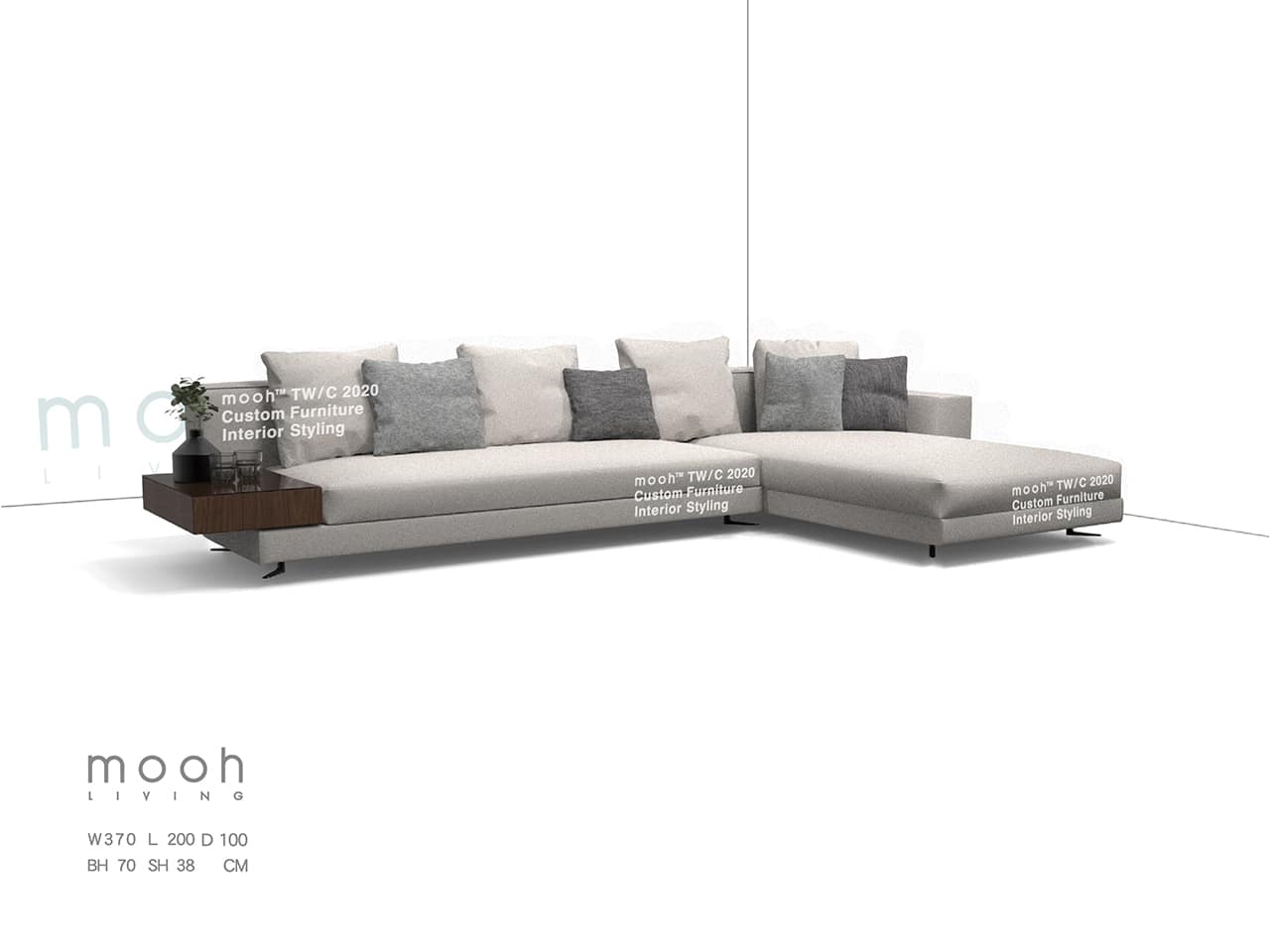 奧斯 │ L型沙發 - mooh Living．墨禾製作